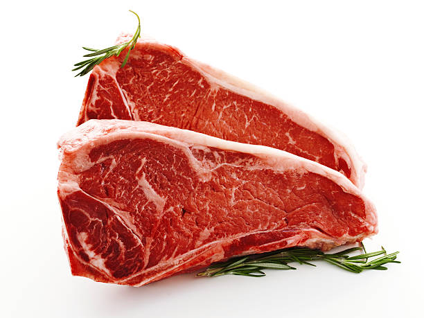 シェルステーキデュオ - steak meat butchers shop raw ストックフォトと画像
