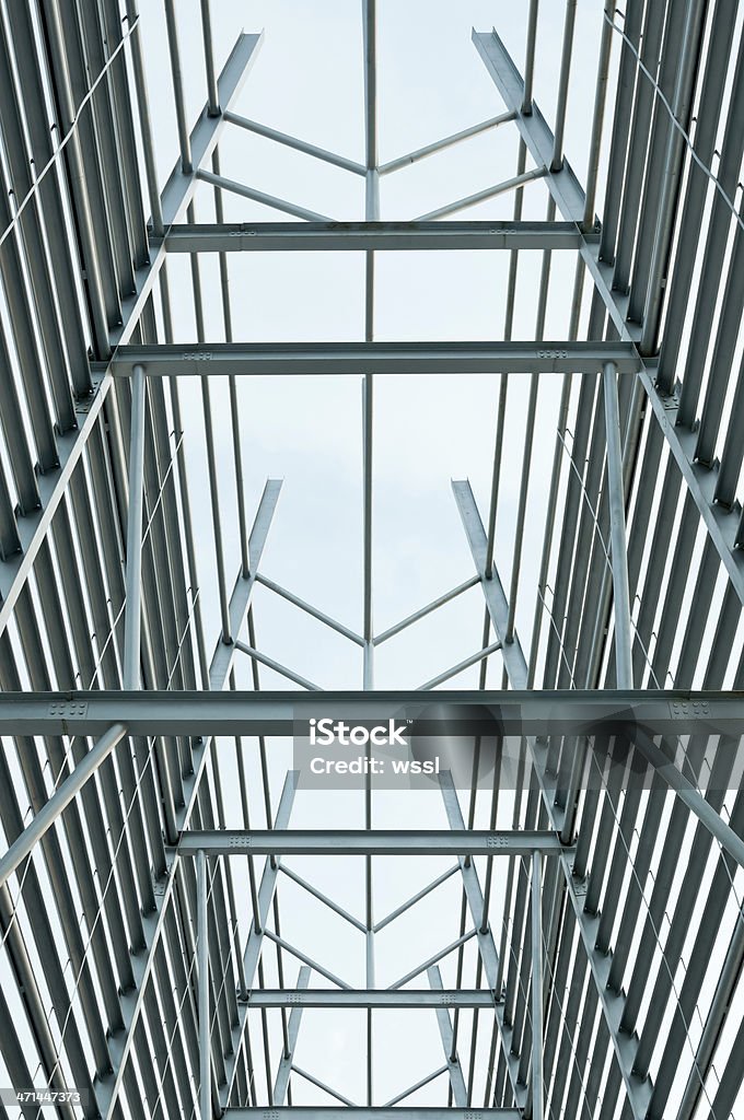 Steel Construction Frame Steel frame of a new building. Business Stock Photo