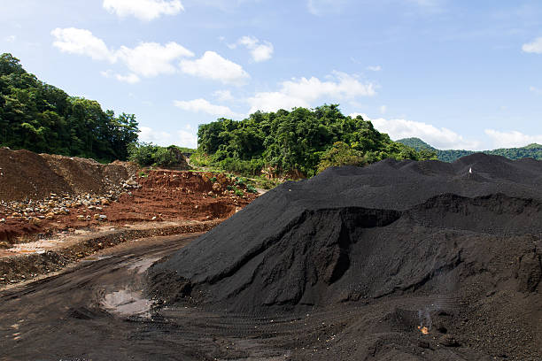 istock Coal Stock pile in mine 471448011