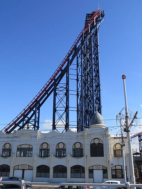 roller coaster - rollercoaster blackpool england pleasure beach стоковые фото и изображения