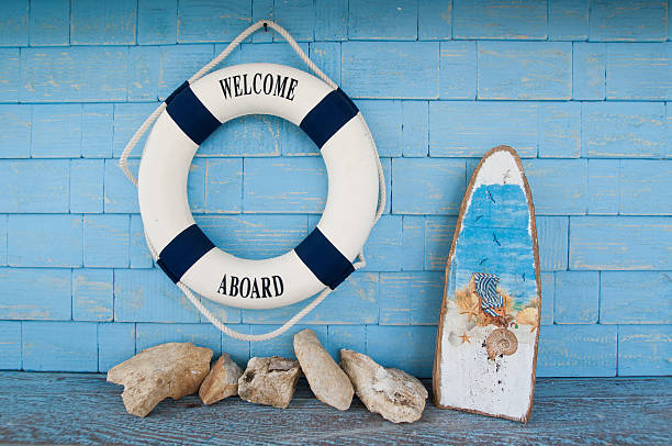 istock ife buoy with welcome aboard wording 471448427