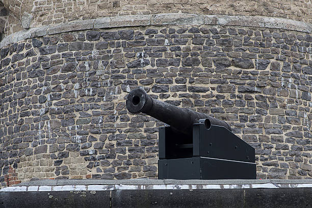 Close-up of a medieval cannon. High quality photo