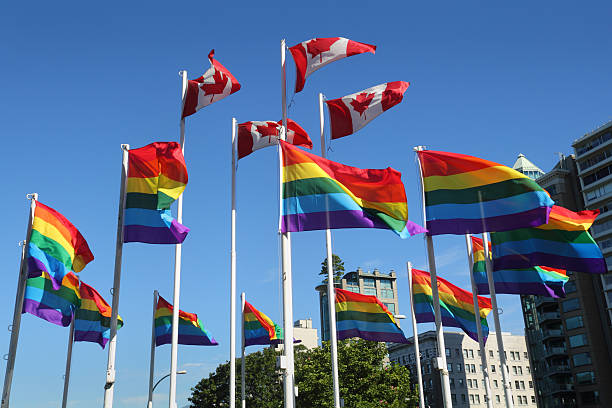 istock Gay Pride Rainbow Flags, Vancouver 471449287