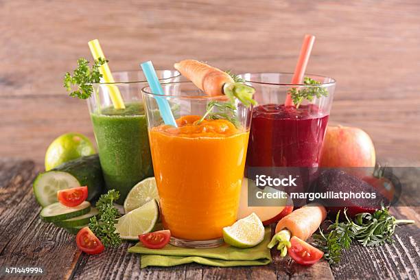 Health Vegetable Juices Stock Photo - Download Image Now - Milkshake, Fruit, 2015