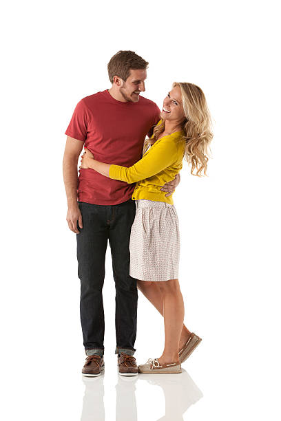 Romantic couple embracing each other