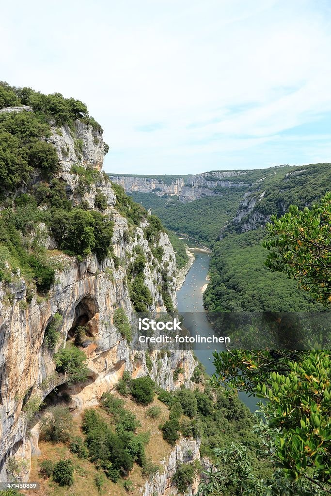 Kajakfahren in der Ardéche, Frankreich - Lizenzfrei Ardeche Stock-Foto