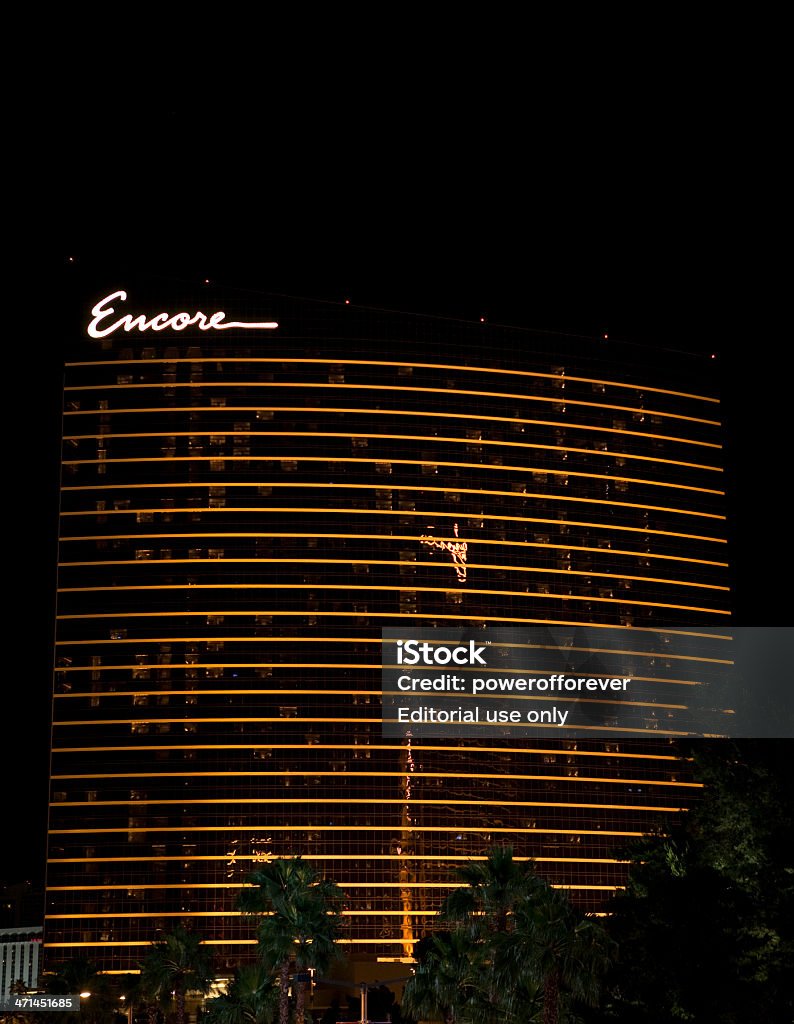 Encore Hotel and Casino Nighttime Las Vegas, Nevada, United States - May 14, 2012. The Encore hotel and casino on the Las Vegas Strip. The Las Vegas strip is home to most of the world's largest hotels and casinos. Hotel Stock Photo