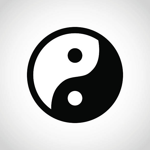ilustrações de stock, clip art, desenhos animados e ícones de símbolo yin e yang. - tao symbol