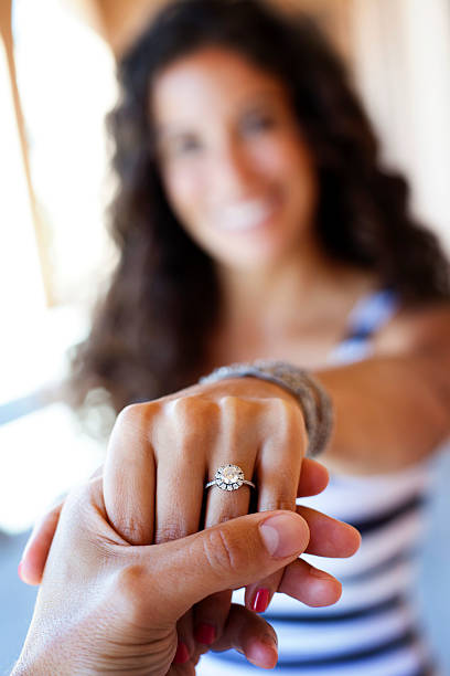 istock A woman showing off her engagement ring 471452601
