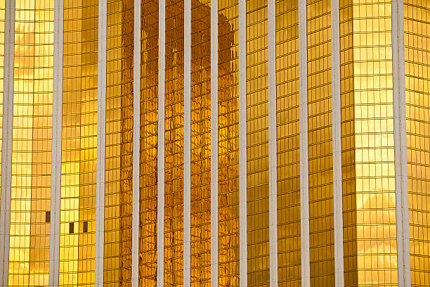 Detailed view of a luxury hotel in Las Vegas