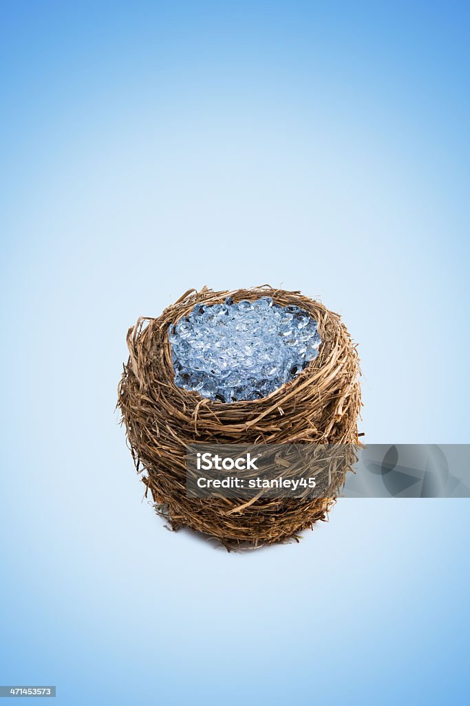 Nest egg cheia com Imagem Super Exposta Ouros - Royalty-free Abundância Foto de stock