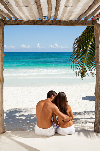 istock Affectionate couple at the beach 471454499