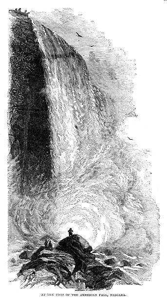 미국 폴즈 나아아가라 미국 메트로폴리스 1880 저널 - american falls stock illustrations