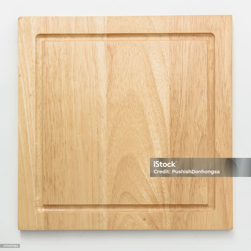 Wood chop board. Wood chop board on white background. 2015 Stock Photo