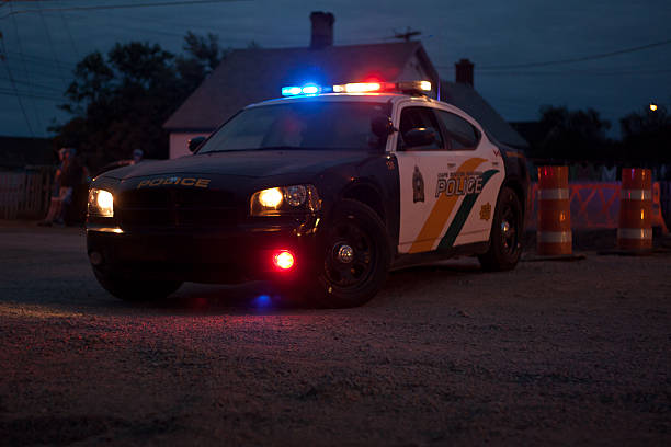 auto polizia regionale di cape breton - editorial maritime provinces canada night foto e immagini stock