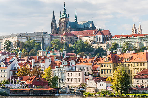 istock View of Prague castle with river Vltava, Czech Republic 471458182