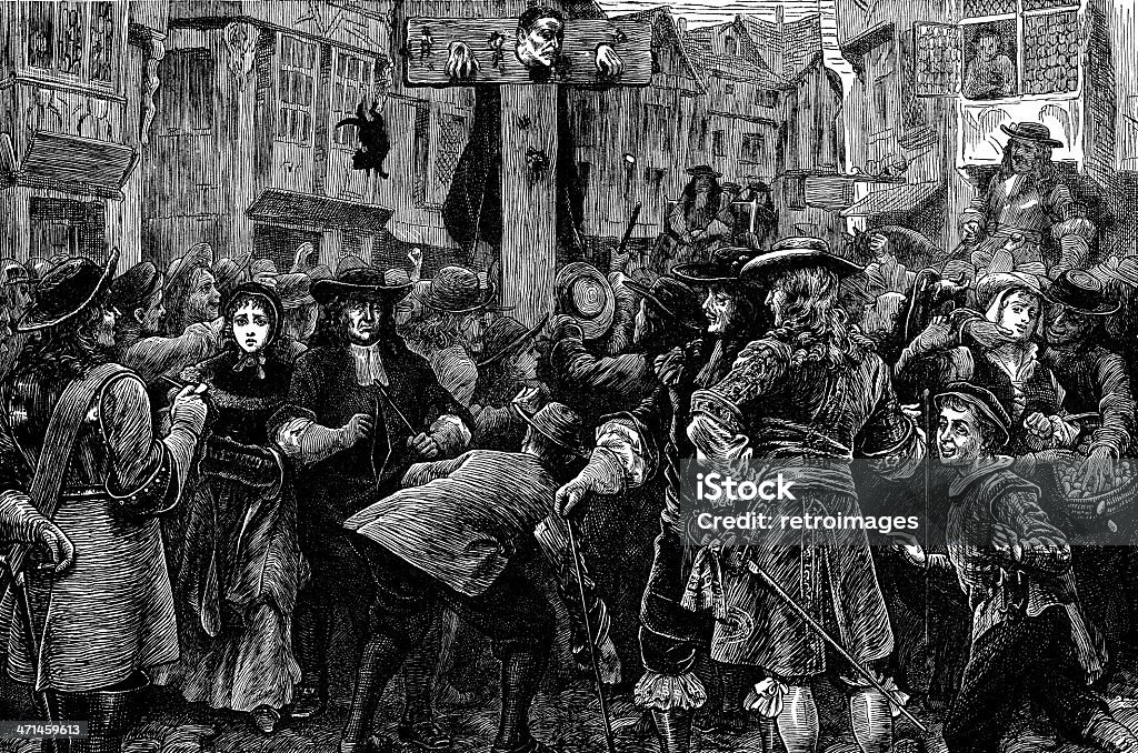 Titus Oates (Popish Plot conspirator) in den Pranger, London (Darstellung) - Lizenzfrei 17. Jahrhundert Stock-Illustration