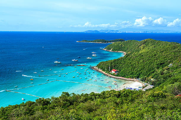 istock Paradise Island With Blue Sea In High Angle View 471460355