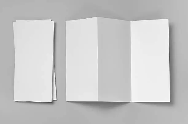 Photo of Blank flyer, 6-page, Z-fold (Accordion)