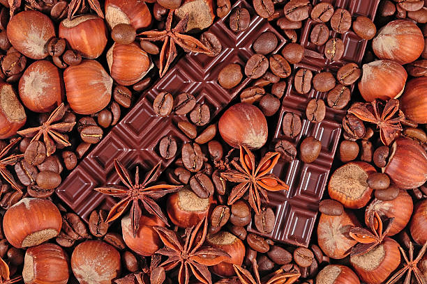 istock Coffee, chocolate, star anise and hazelnuts 471460392