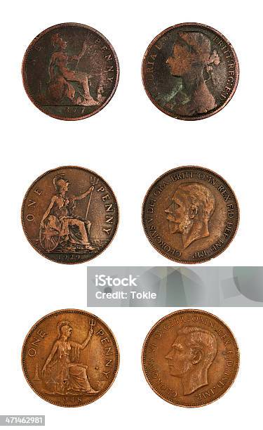 1 Penny Kollektion Stockfoto und mehr Bilder von Bronze - Bronze, Schutzschild, 1877