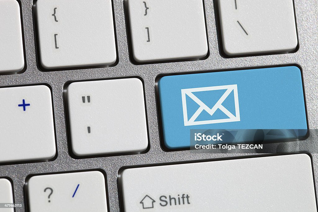 Computer Email Key Email Envelope In A Computer Key Stock Photo - Download Image Now - E ...