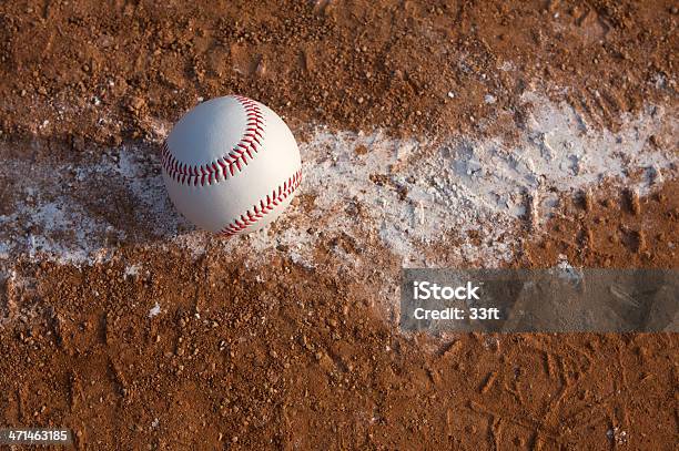 Baseball Na Naniesionej Kredą - zdjęcia stockowe i więcej obrazów Baseball - Baseball, Bez ludzi, Boisko