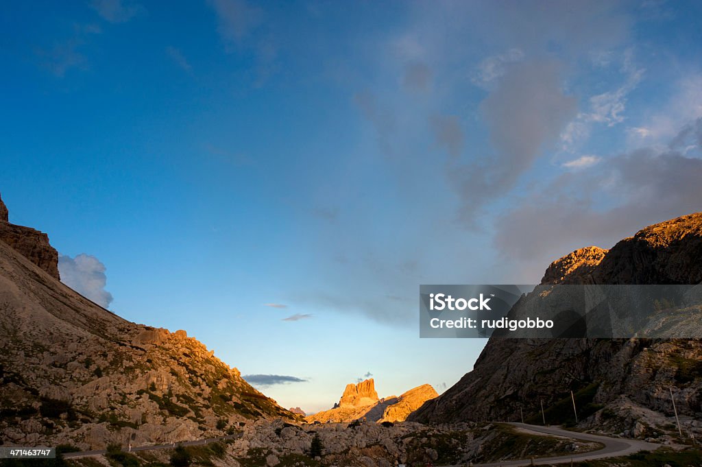 Pôr do sol nas Montanhas Dolomitas - Royalty-free Alpes Europeus Foto de stock