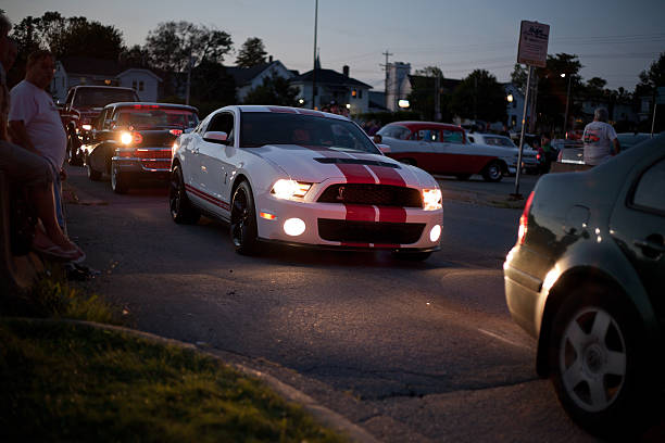 shelby gt 500 ford mustang - editorial maritime provinces canada night foto e immagini stock