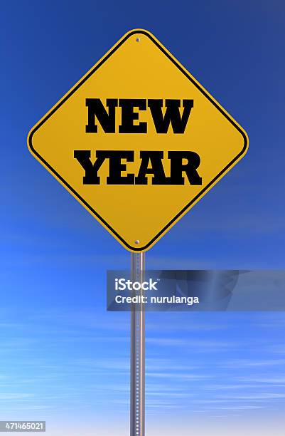 Nuevo Año Se Señal Foto de stock y más banco de imágenes de 2013 - 2013, Aire libre, Amarillo - Color