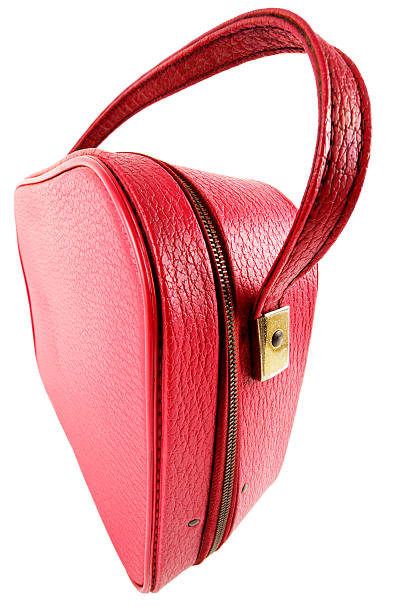 istock Vintage 1960s Red Vinyl Vanity Case Isolated On White 471465609