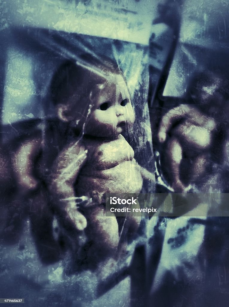 Creepy Doll Babies shot on iphone 4. edited in snapseed. Black Color Stock Photo