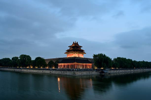 Turret, the Imperial Palace, Beijing, China stock photo