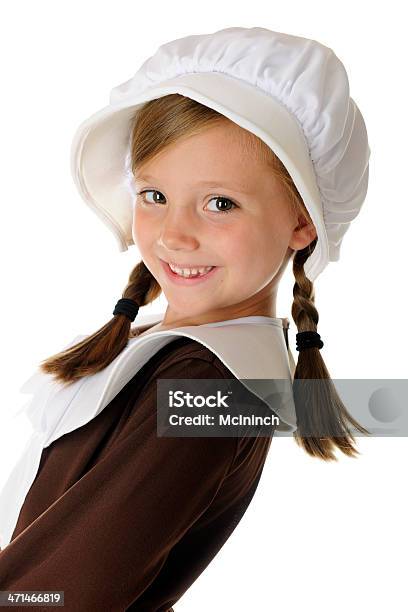 Happy Pilger Hallo Stockfoto und mehr Bilder von 6-7 Jahre - 6-7 Jahre, Braun, Ein Mädchen allein