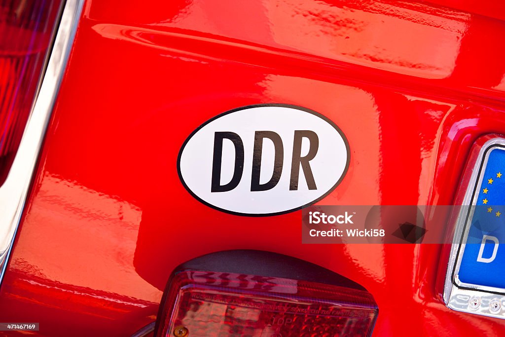 DDR Car Bumper Decal German Democratic Republic - 1949-1990 Bumper Sticker Stock Photo