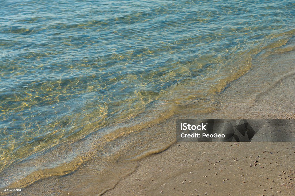 Clear sea water on the beach Clear sea water on the beach in  summer 2015 Stock Photo
