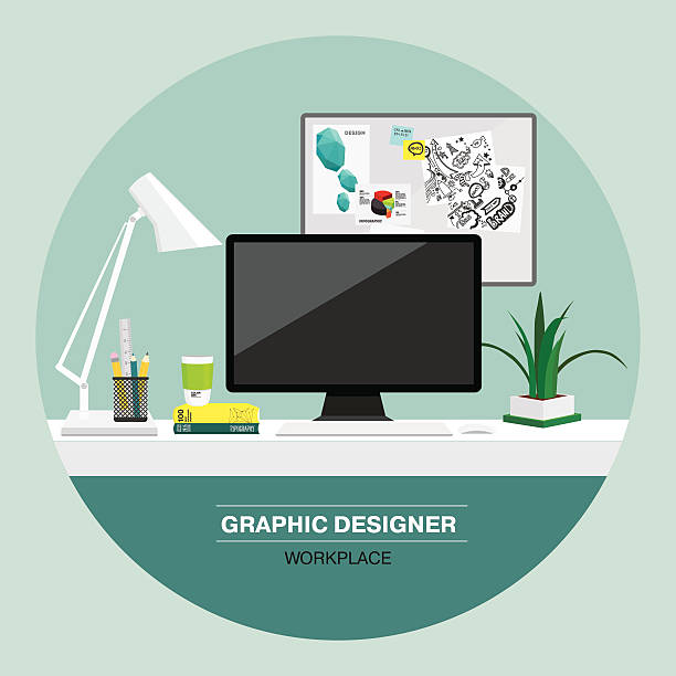 750+ Graphic Designer Computer Screen Stock Illustrations, Royalty-Free ...
