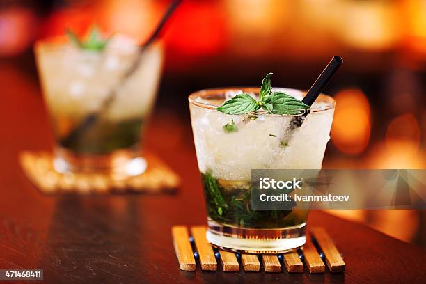 Cocktails Collection Mint Julep Stock Photo - Download Image Now - Alcohol - Drink, Bar - Drink Establishment, Bottle