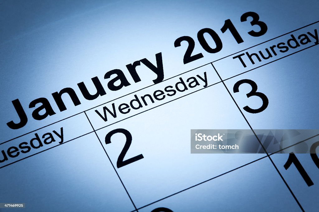 Календарь январь 2013 г. - Стоковые фото 2013 роялти-фри