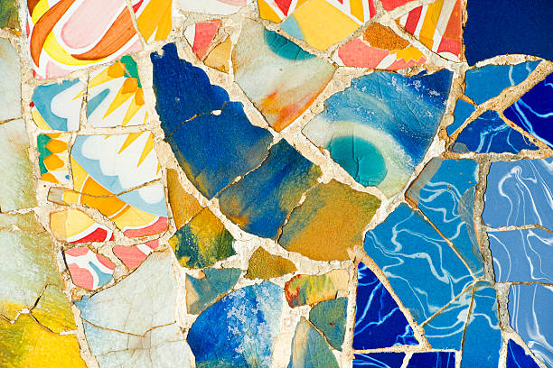 Roof detail in Park Guell, Barcelona, Spain