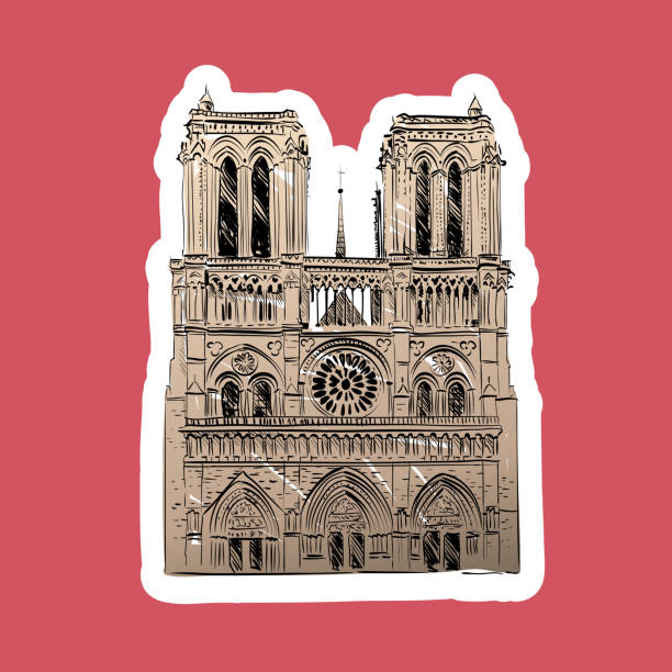 istock The Cathedral of Notre Dame de Paris, France. Vector illustration 471471104