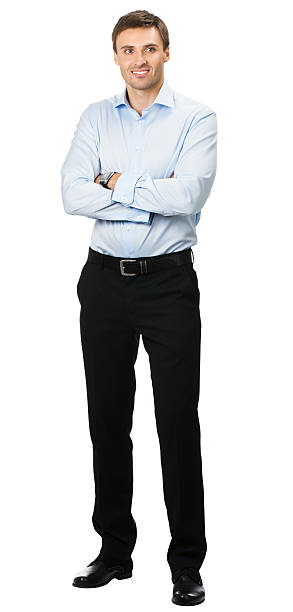 istock Smiling businessman, over white 471471381
