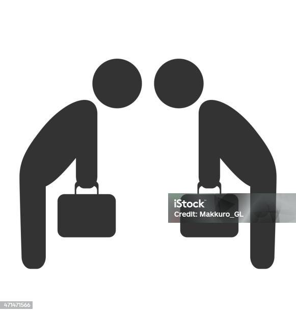 Greeting Etiquette Business Situation Icon Isolated On White Stock Illustration - Download Image Now