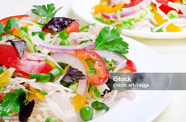 Salate Stockfoto und mehr Bilder von Abnehmen - Abnehmen, Basilikum, Einzelner Gegenstand