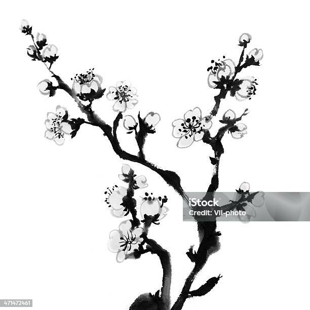 Plum Blossom Stock Illustration - Download Image Now - Chinese Culture, Plum Blossom, Art