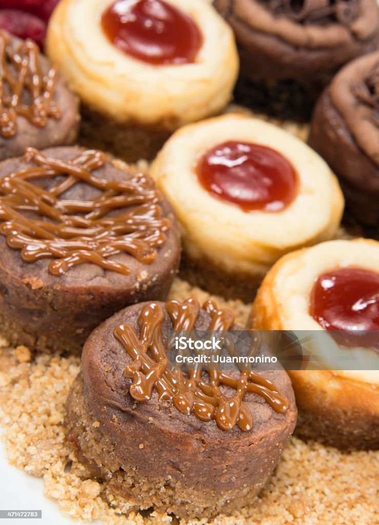 VariadosStencils mini cheesecakes - Royalty-free Amêndoa Foto de stock