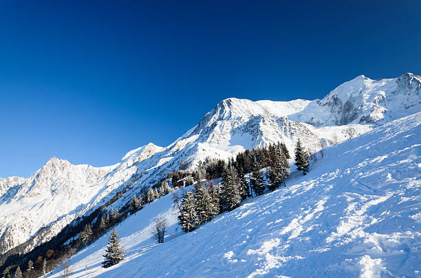 istock Snow hill with skiing pistes 471474073