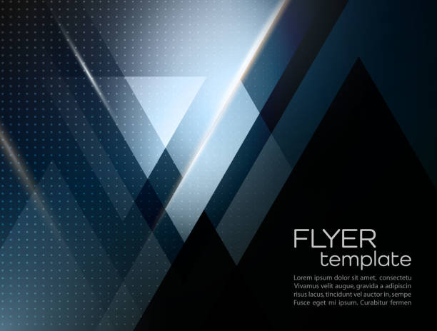 Vector abstract geometric background with triangle Vector color abstract geometric banner with triangle shapes. construction company brochure template stock illustrations