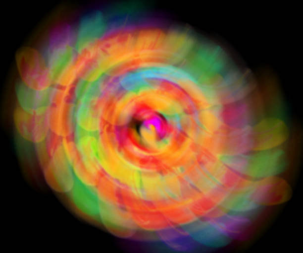 meditation color abstract wave blur lights in motion stock photo