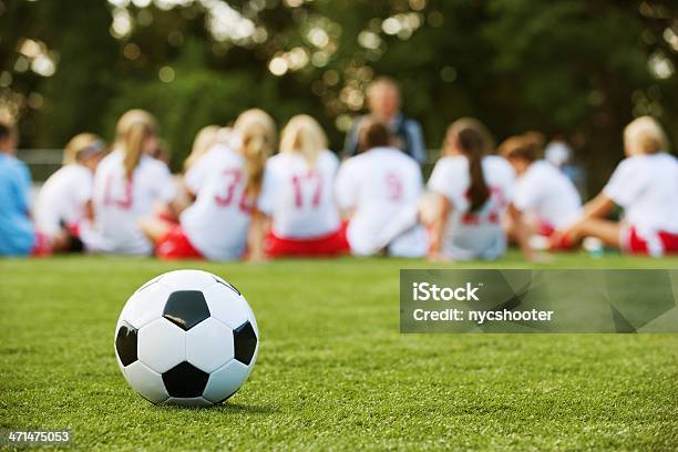 Girls Soccer Team Stock Photo - Download Image Now - Adult, Advice, Coach